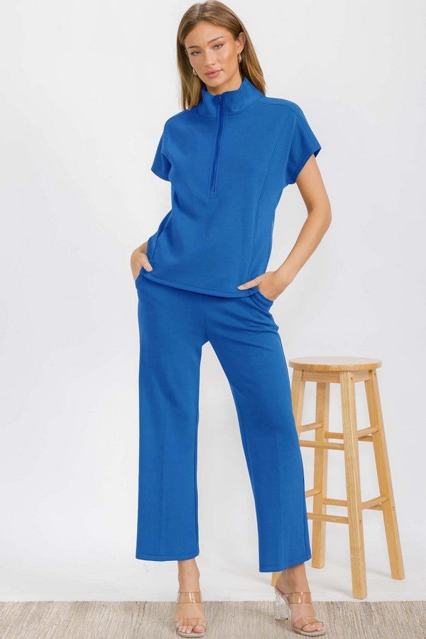 Glamb - Carson Cropped Pants ブルー Sofie Soft Cropped Pants [Navy-817SC025] Tavor Boutique MN – ShopTavor