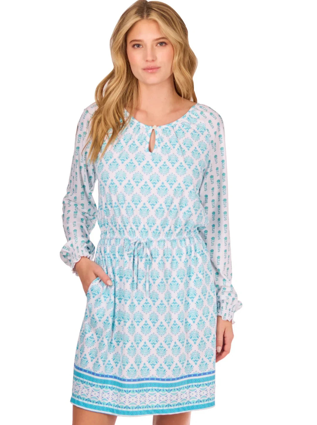 Cover Lux Long Sleeve Tie Waist Dress [Almalfi Coast-255-AC-1007] TaVor  Boutique MN – ShopTavor