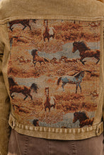 Load image into Gallery viewer, Western Tapestry Denim Jacket [Washed Brown-23723J]
