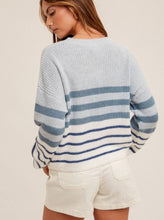 Load image into Gallery viewer, Round Neck Stripe [Blue Multi-33704]
