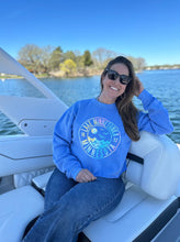 Load image into Gallery viewer, Lake Minnetonka Tie Dye Crop Crewneck Sweatshirt [Periwinkle]
