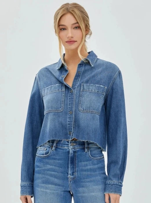 Hidden Jean Jacket [Medium Dark-HD143S]