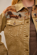 Load image into Gallery viewer, Western Tapestry Denim Jacket [Washed Brown-23723J]
