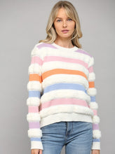 Load image into Gallery viewer, Stripe Looped Knit Sweater [Cream-FW9786]
