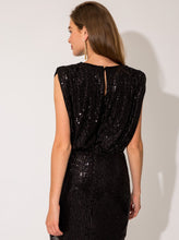 Load image into Gallery viewer, Sequin Mini Dress [Black-MD6678G]
