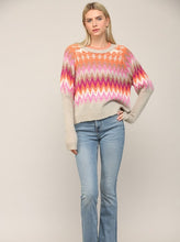 Load image into Gallery viewer, Multi Color Sweater [Taupe/Orange/Pink-FW9629]
