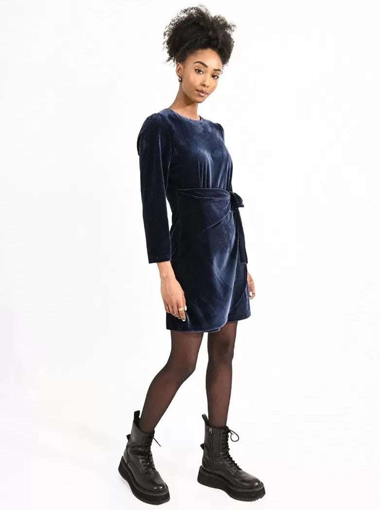 Woven Dress [Navy Blue-T1697BH]