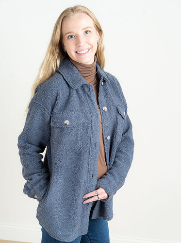 Teddy bear style jackets are always the best to handle the cold weather. We have an oversized fit jacket that comes with two patch pockets and two side pockets, button down, collared and super soft to the touch. This jacket is great for layering on top of hoodies for extra comfort!  100% Polyester   Gentle wash cold