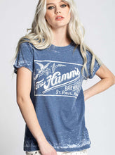 Load image into Gallery viewer, Color: Navy The Hamm&#39;s Brewing Company Vintage Style Fitted T-Shirt 50% Cotton 50% Polyester
