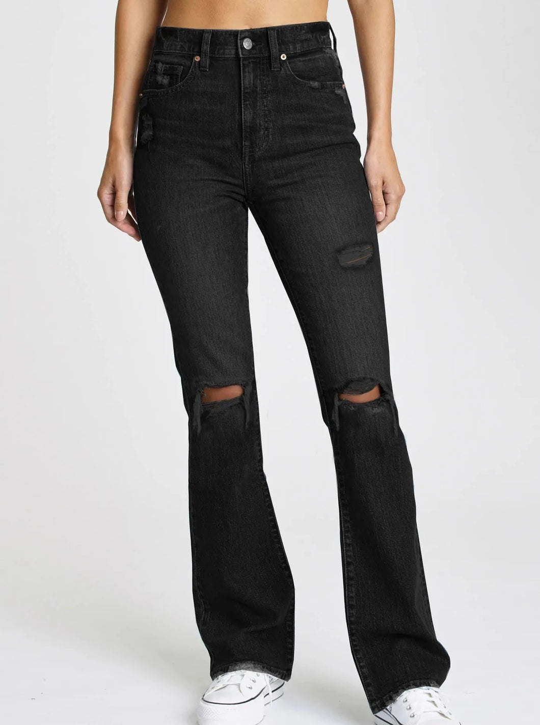 The Go-Getter is a slim high rise flare jean.  12