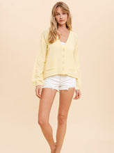 Load image into Gallery viewer, Cotton Gauze Button Down Cardigan [Lemon-39019]
