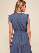 Load image into Gallery viewer, Sleeveless V-Neck Dress [Dusty Navy-3087D]
