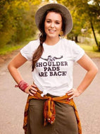 Ruby's Rubbish Shoulder Pads Are Back Game Day T-Shirt 