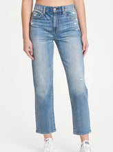 Load image into Gallery viewer, The Straight Up is a high rise straight leg jean.  11&quot; Rise  27&quot; Inseam  14 1/2&quot; Leg Opening  99% Cotton, 1% Elastane
