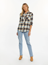 Load image into Gallery viewer, Natalia Top [Navy/Copper Plaid-T1839]
