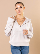 Load image into Gallery viewer, The Women&#39;s Thread &amp; Supply Lella Sweatshirt is the lightweight, cozy essential your wardrobe needs. Whether you wear it as a top layer or a mid-layer, you&#39;ll love your Women&#39;s Thread &amp; Supply Lella Sweatshirt.  -unlined  -Woven  -Non-sheer  -Fabric content - 47% modal, 47% polyester, 6% spandex  -Machine wash cold / Tumble dry low
